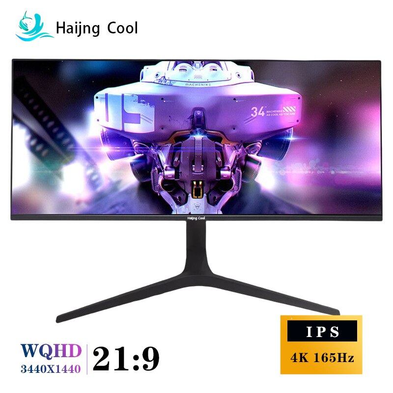Haijing Cool ̵ ÷ 21:9, WQHD ũž LED ̸ ǻ ȭ, DP, 3440*1440, 34 ġ, 4K, 165Hz , IPS, 144Hz
